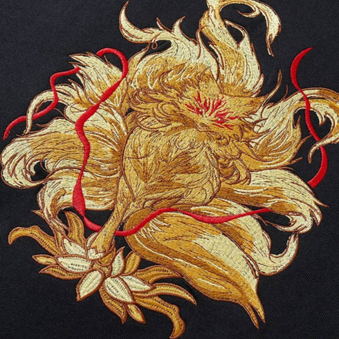 Fox embroidered cotton sweatshirt